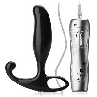 Wibrujący czarny masażer prostaty - wrw 4003-2 - 4