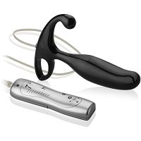 Wibrujący czarny masażer prostaty - wrw 4003-2 - 2