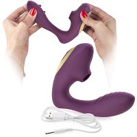 Samonośny wibrator penetrator cipki z funkcją ssania intensywny masturbator dla niej - 79471312 - 2