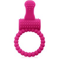 Kulkowy pierścień na penisa wibracje wypustki masaż - 75091973 - 2