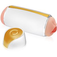 Dyskretny masturbator w tubie 2w1 realistyczna pochwa i usta do obciągania - 71290436 - 2