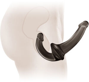STRAP ON BEZ PASÓW - DWA PENISY DO POCHWY I ANUSA PODWÓJNE DILDO 2w1 – 76737228