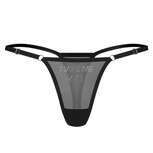 Obsessive Violami przezroczyste stringi z napisem "Make me wet" - 76279205