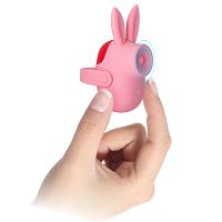 Różowy króliczek mini masażer całego ciała masturbator dla kobiet - 79186214 - 5