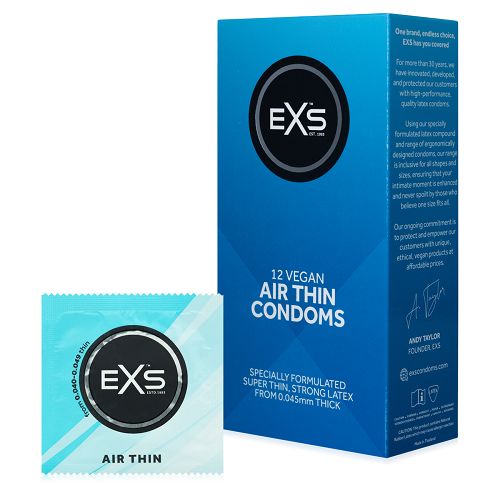 Prezerwatywy wyjątkowo cienkie EXS AIR THIN 12 szt. - 78872629