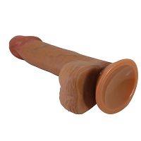 Miękkie brązowe realistyczne dildo na przyssawce 20,5 cm - 74470910 - 3