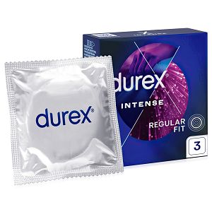 Durex Intense Prezerwatywy z wypustkami i specjalnym lubrykantem 3 szt - 71455409