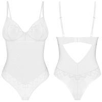 Obsessive subtelne białe body koronkowe Alissium - 73202968 - 4