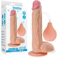 Duży penis 26cm z wytryskiem realistyczne dildo na przyssawce - 72143308 - 5
