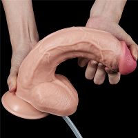 Duży penis 26cm z wytryskiem realistyczne dildo na przyssawce - 72143308 - 7