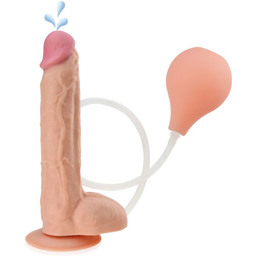 Duży penis 26cm z wytryskiem realistyczne dildo na przyssawce - 72143308