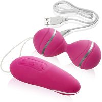 Zdalnie sterowane kulki gejszy z masażerem - ciemny róż - yai 004cr - 2