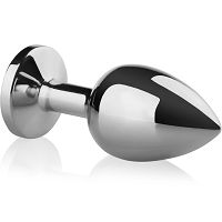 Korek analny ze stali nierdzewnej z kryształem srebrny wdk 8855 - 2