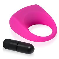Różowy pierścień erekcyjny na penisa z wibracjami - 76528524 - 4