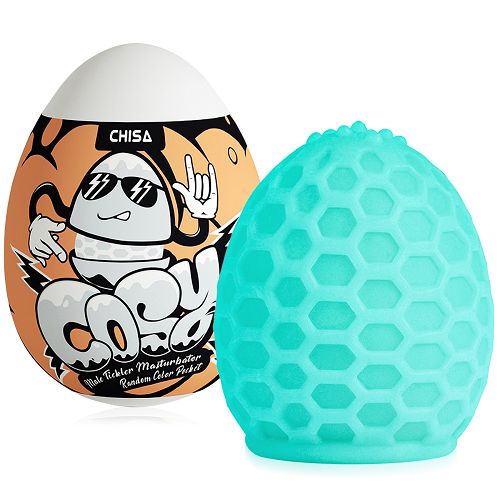 Niebieskie żelowe jajko masturbator z lubrykantem dla mężczyzn - 78142419