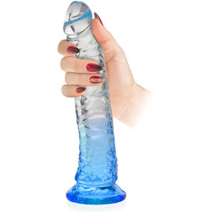 Żelowe dildo elastyczny penis z przyssawką 20 cm - 74489284