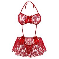 Seksowny zestaw bielizny Dkaren Blanka stingi+mini+stanik - 79961752 - 2