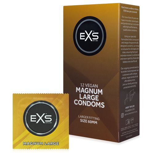 Prezerwatywy XL 60 mm duży penis EXS MAGNUM LARGE 12 szt. - 70948089