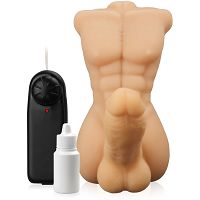 Męski tors z wibrującym penisem masturbator + lubrykant – 74321949 - 2