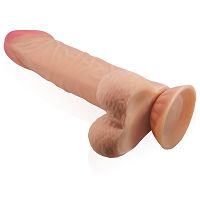 Realistyczne giętkie cieliste dildo z kręgosłupem 24 cm - 70586643 - 5
