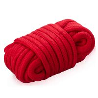 Wytrzymała czerwona lina do krępowania BDSM 100% bawełna 5m - 76573174 - 2