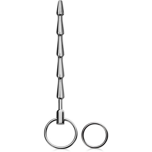 Stalowy duży dilator + dwa ringi na penisa - 70854968