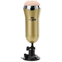 Masturbator w tubie, pochwa z cyberskóry, 9 funkcji, teleskopowa przyssawka - 79568053 - 2