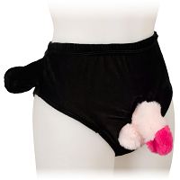 Majtki z pluszowym pompowanym penisem zabawny prezent - 78361430 - 3