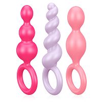 Satisfyer  Booty Call zestaw trzech  kolorowych korków analnych - 70532299 - 2