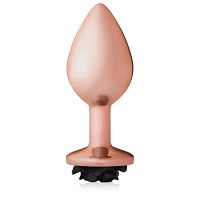 Anal plug 9 cm korek analny z czarną różą -  79251909 - 3