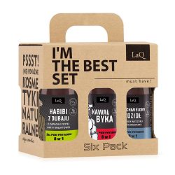 LAQ wegański zestaw żeli pod prysznic dla mężczyzn CZYŚCIOPAK 6x100ml - 78609627