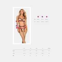 Obsessive komplet bielizny z pasem do pończoch Nudelia - 78497552 - 5