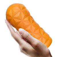 Pomarańczowy masturbator męski super stymulacja sztuczna pochwa - 77672842 - 4