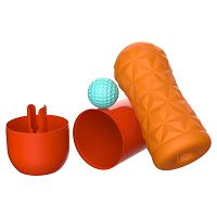 Pomarańczowy masturbator męski super stymulacja sztuczna pochwa - 77672842 - 5