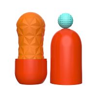 Pomarańczowy masturbator męski super stymulacja sztuczna pochwa - 77672842 - 6