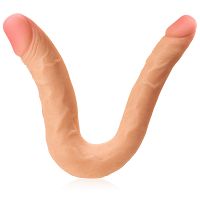 Podwójne cieliste dildo dwa penisy anal sex 36 cm LGBT - 71686407 - 3