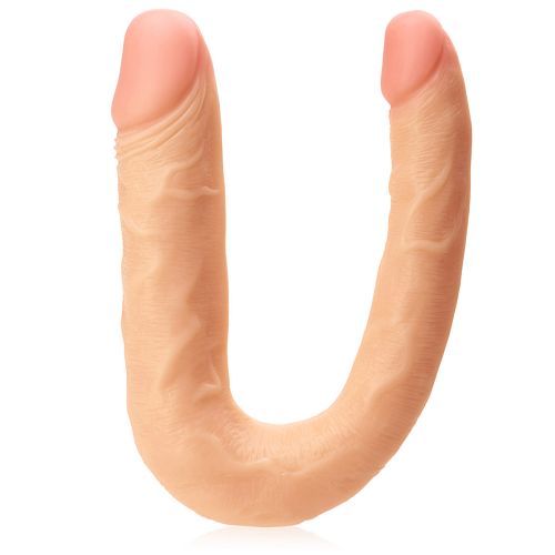 Podwójne cieliste dildo dwa penisy anal sex 36 cm LGBT - 71686407