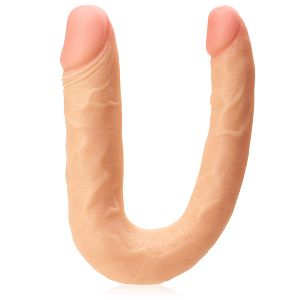 Podwójne cieliste dildo dwa penisy anal sex 36 cm LGBT - 71686407