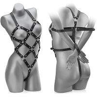 Skórzana uprząż, body krępujące ręce z tyłu - sado-maso - bdsm - 73074859 - 3