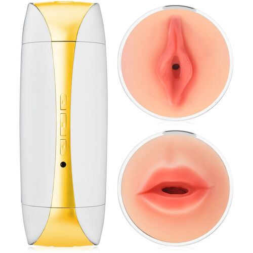Wibrujący masturbator - 36 funkcji - 2w1 realistyczna pochwa i usta do obciągania - 71981060