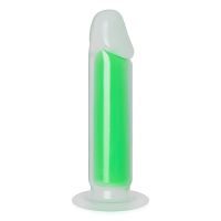 Zielone fluorescencyjne dildo penis 22 cm świeci w ciemności - 70748179 - 2