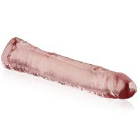 Żelowy sztuczny penis – elastyczne dildo do penetracji szparek – różowy - 89719461 - 2