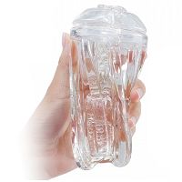 Sztuczna pochwa przezroczysta męski mastirbator z wypustkami - 73510717 - 2