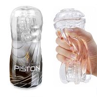 Sztuczna pochwa przezroczysta męski mastirbator z wypustkami - 73510717 - 3