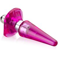 Różowy korek analny z wibracjami żelowy plug 7 wibracji – 70644032 - 2