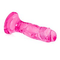 Dildo analne 12 cm różowy elastyczny sztuczny penis - 70258446 - 2