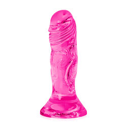 Dildo analne 12 cm różowy elastyczny sztuczny penis - 70258446