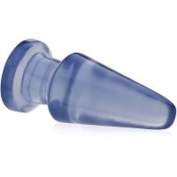 Niebieski korek analny 16,5 cm żelowy anal plug z mocną przyssawką - 76282233 - 2
