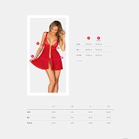 Obsessive czerwona babydoll i koronkowe stringi Elianes - 75652462 - 5