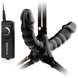 Fetish fantasy podwójny wibrujący penis strap-on - ssd 6510051